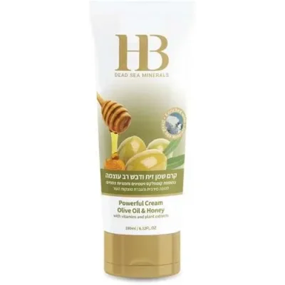 קרם שמן זית ודבש רב עוצמה - טיפוח מקצועי לגוף וספא, מים המלח, 180 מ"ל הלת אנד ביוטי