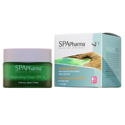 ספא פארמה קרם לחות SPF25 ים המלח - הגנה ולחות מקצועית לפנים, בנפח 50 מ"ל