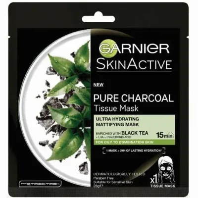 GARNIER PURE CHARCOAL מסכת פחם תה