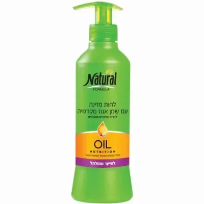 נטורל פורמולה לחות מזינה עם שמן אגוז מקדימה לשיער צבוע