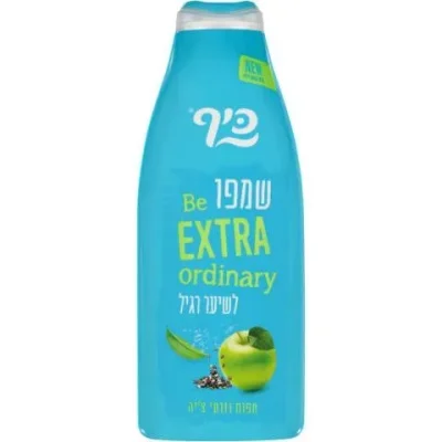 כיף שמפו לשיער רגיל תפוח וזרעי צ'יה