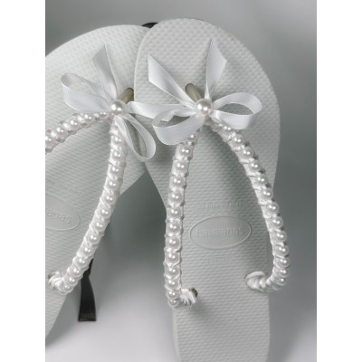 כפכפי הוויאנס לכלה – עיצוב מודרני עם פנינה פס 1