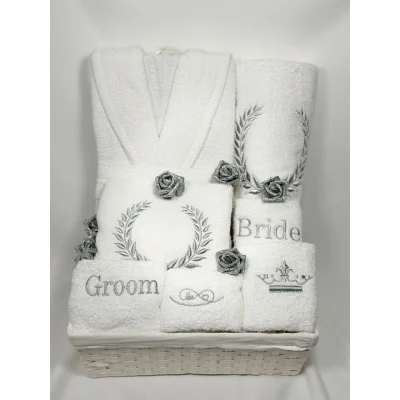 סלסלת כלה יוקרתי למקווה / לחינה צבע כסף