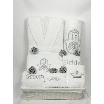 סלסלאות לחינה יוקרתי למקווה / לחינה צבע כסף (חינה)