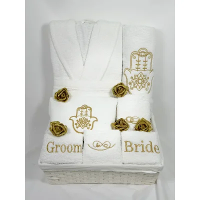 סלסלת כלה יוקרתי למקווה / לחינה צבע זהב חינה