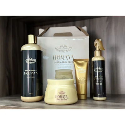 סט  HODAYA מסכה 500מ"ל-שמפו 1 ליטר סרום 250מ"ל וקרם ידיים 120 מ"ל של אייזיק קוסמטיקס