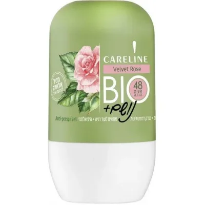 קרליין דאורדורנט רול-און נושם Careline BIO Velvet Rose - בנפח 75 מ''ל